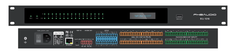 MU-1616 16*16 Dante Network Oudio DSP verwerker